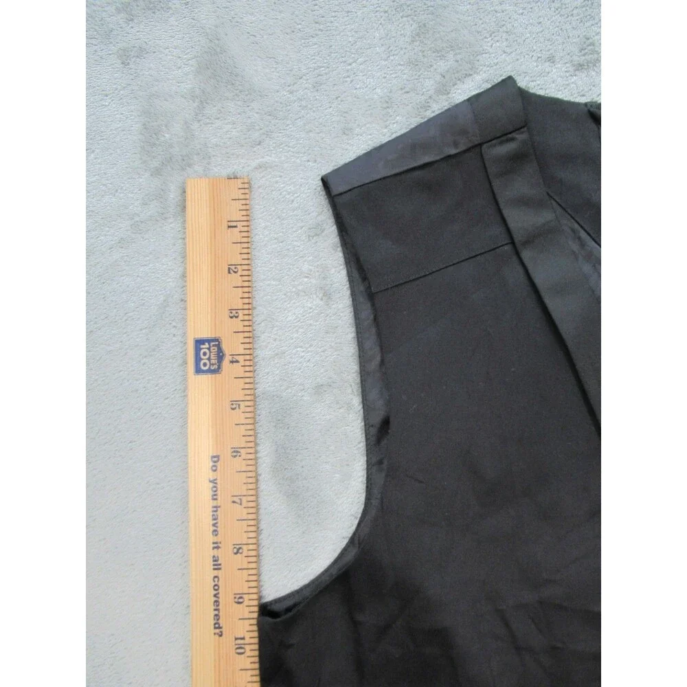 G By Guess Chromatic Suit Vest Men's Medium Black with Pockets Cotton